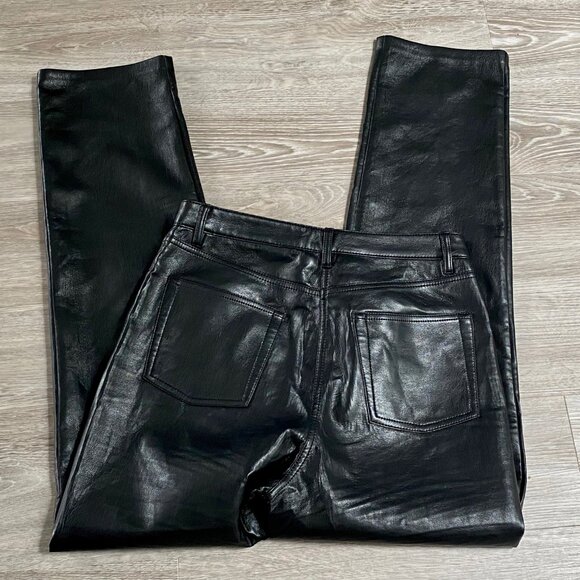 Wilfred Melina Leather Matrix Steampunk Grunge Goth Minimalist Western Pants 8 - Picture 7 of 9